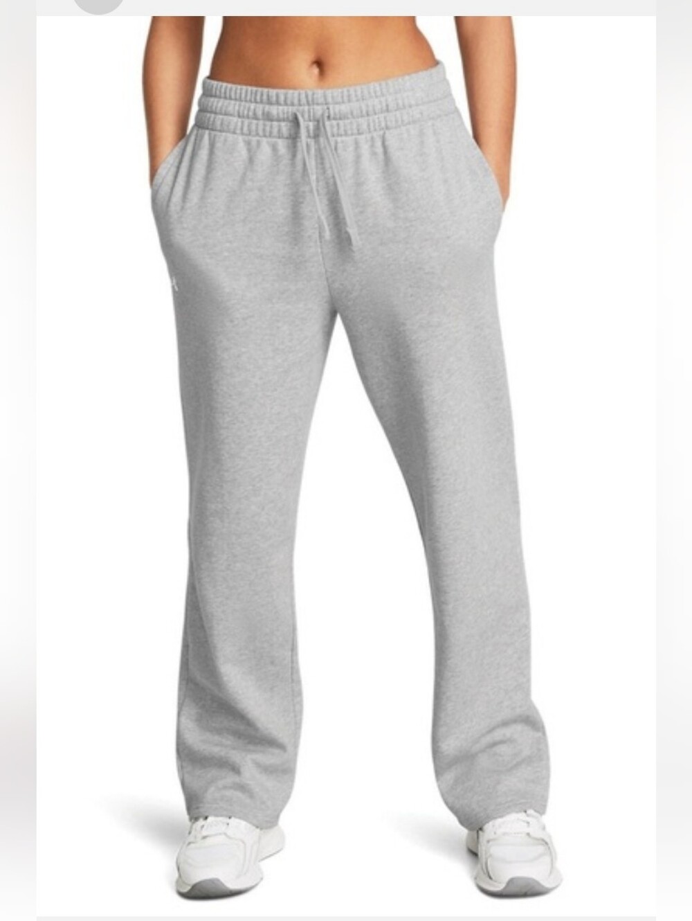Adidas New Women's Wide-Leg Sweatpants in Light Gray